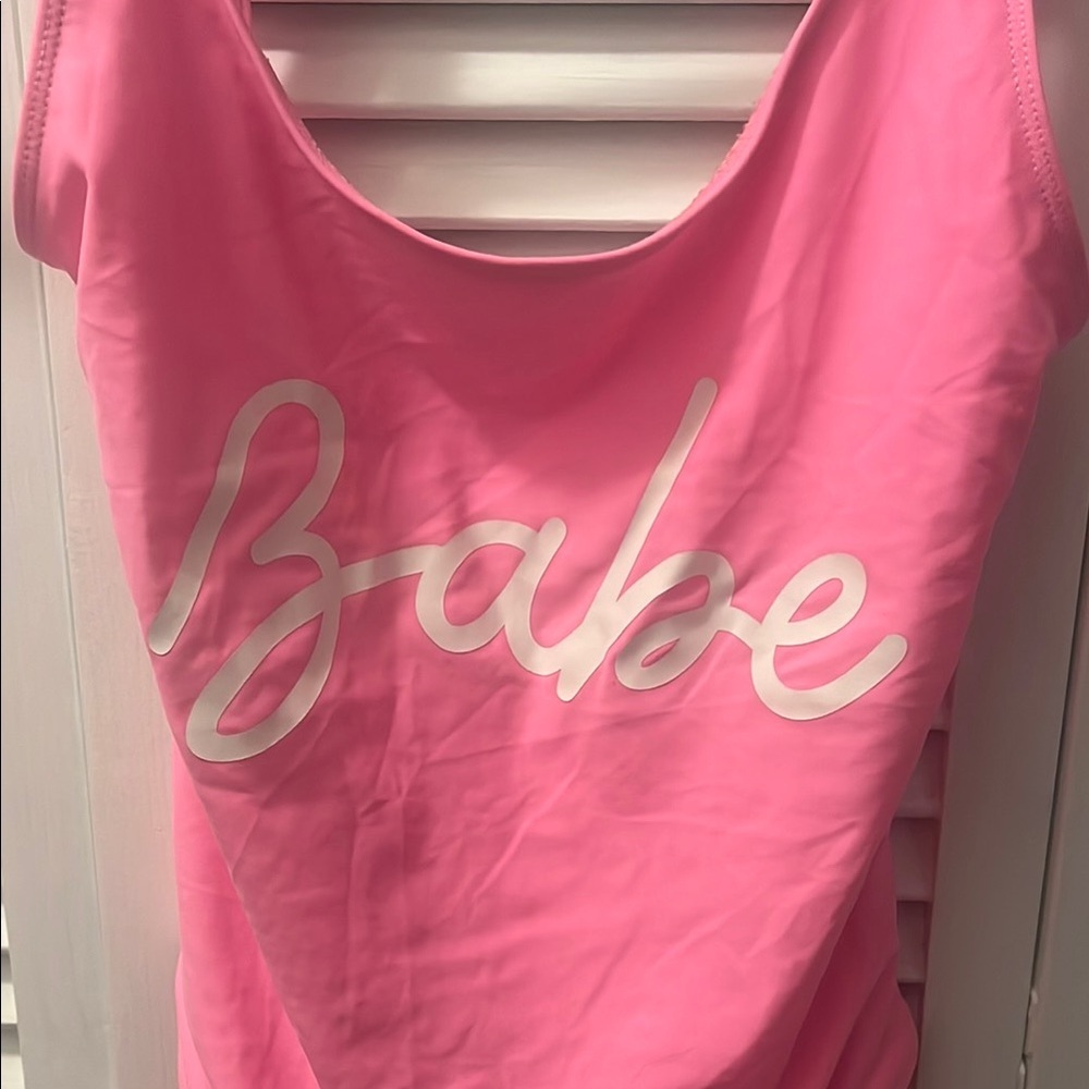 Pink 'Babe' Swimsuit Small - Picture 2 of 2
